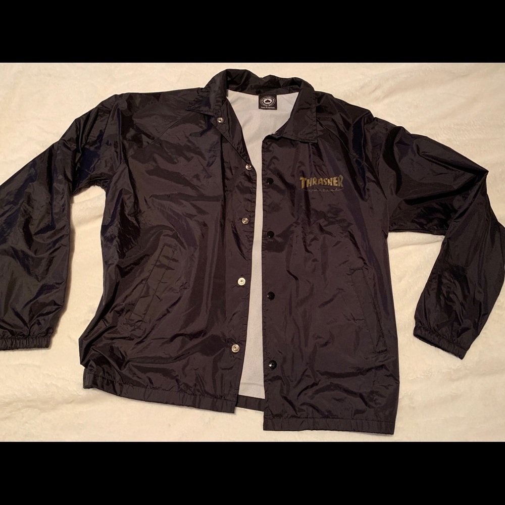Thrasher Button Up Wind Breaker. Pentagram2016rare - image 1